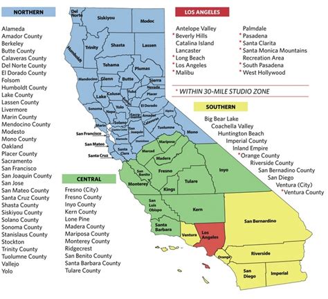 List of Northern California Cities by County .